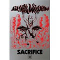 affiche "black widow sacrifice" - sérigraphie 2 couleurs sur papier argent - 1970